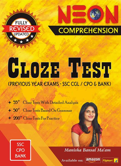 Neon Cloze Test By Manisha Bansal For SSC, CPO And Bank Exam Latest Edition