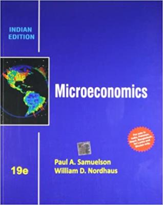 MC Graw Hill Education Microeconomics By Paul A Samuelson And  William D. Nordhaus Latest Edition