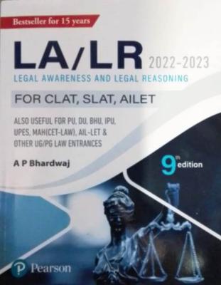 Pearson Legal Awareness And Legal Reasoning (LA/LR) 2022-23 By A.P Bhardwaj For All Law Entrance Exam Latest Edition (Free Shipping)
