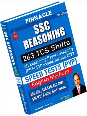 Pinnacle SSC Reasoning English Medium Shift wise (263 TCS Shifts) Speed Tests (PYP) By Baljit Dhaka Sir Latest Edition