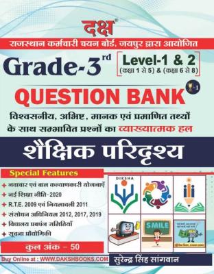 Daksh Third Grade Shaikshik Paridrishya Question Bank By Surendra Singh Sangwan For 3rd Grade Reet Mains Exam Latest Edition
