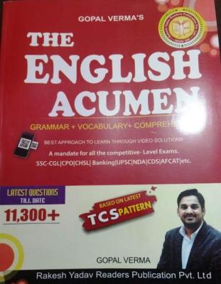 Rakesh Yadav The English Acumen Grammar + Vocabulary + Comprehension By Gopal Verma For All Competitive Exam Latest Edition