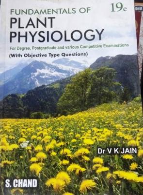 S Chand Fundaments of Plant Physiology By Dr. V.K. Jain For All Competitive Exam Latest Edition