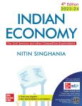 Mc Graw Hill  Indian Economy For Civil Services, Universities And Other Examinations 4th Edition 2023-24 By Nitin Singhania Latest Edition