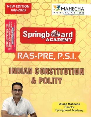 Mahecha Springboard Academy RAS PRE, PSI Hand Written Note Indian Constitution And Polity Latest Edition