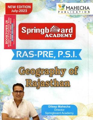 Mahecha Springboard Academy RAS PRE, PSI Hand Written Note Geography Of Rajasthan Latest Edition