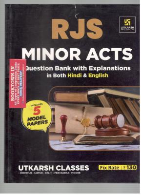 Utkarsh RJS Minor Acts Question Bank 05 Model Papers Latest Edition